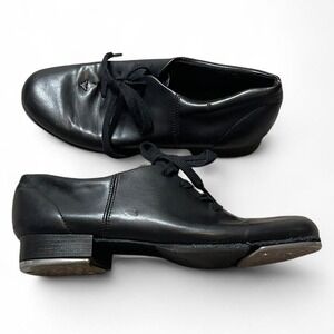 Black leather tap shoes